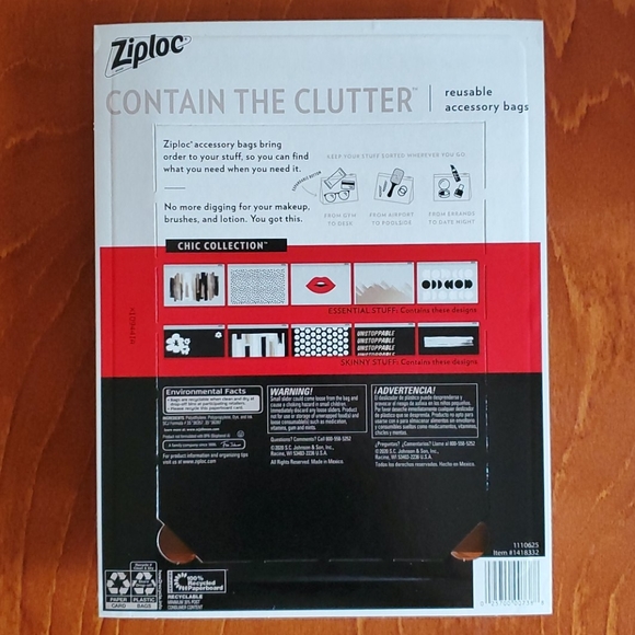 Ziploc Bags 5 Ziploc Reusable Makeup Accessory Bags Poshmark